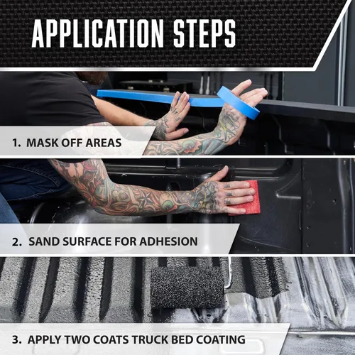 Miniatura 7 de Rust-Oleum 342668 - Revestimiento para caja de camioneta antióxido, 1 cuarto de galón, color negro