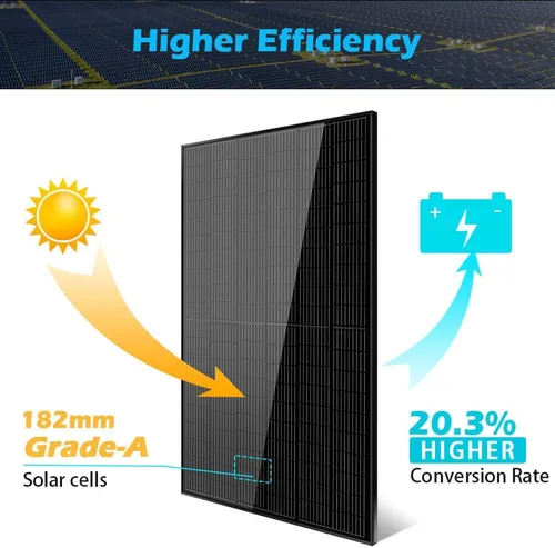 Miniatura 2 de SUNGOLDPOWER 8 piezas de paneles solares monocristalinos de 370 W, celda solar de grado A, impermeable IP68, panel solar de alta eficiencia
