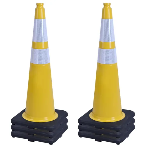 Miniatura 17 de OrangeStar Conos de Tráfico de 36" Paquete de 6 Conos de Seguridad Azules con Collares Reflectantes, Base de Servicio Pesado para Construcción