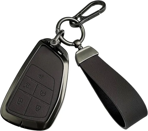 Funda de metal resistente para llavero, compatible con GMC Yukon Denali Sierra 2021-2025~, compatible con Chevy Silverado Suburban Tahoe Buick,