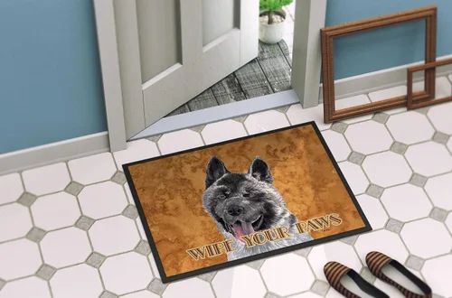 Miniatura 4 de Caroline's Treasures SC9508JMAT Akita Wipe Your Paws - Tapete para puerta delantera, 24 x 36 pulgadas, para interiores y exteriores, para entrada