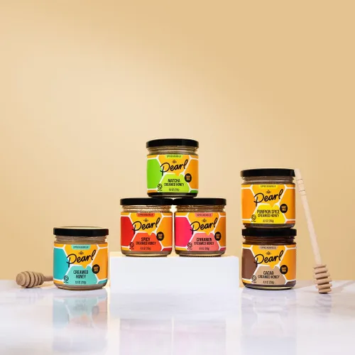 Miniatura 7 de Pearl Honey Spreads - Miel cruda en crema orgánica con sabor a canela - Sin químicos, sin lácteos, sin soja y 100% con sabor natural Tarro de 8.8