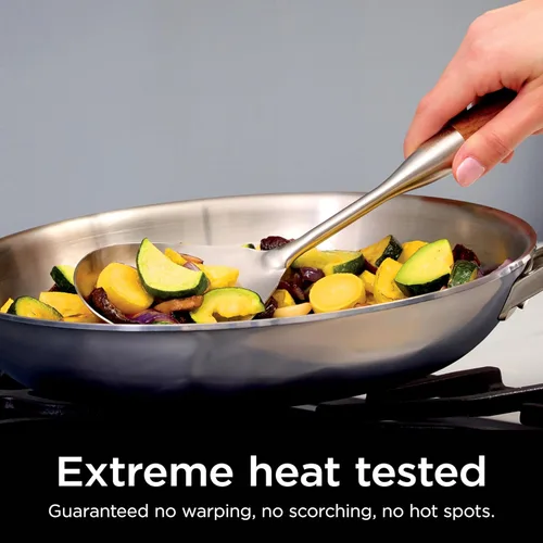 Miniatura 7 de Ninja EverClad - Sartén de acero inoxidable de grado comercial de 26 cm, sartén tricapa, apta para horno hasta 600°F, compatible con todas