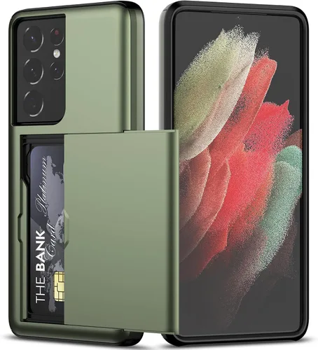 Miniatura 16 de Nvollnoe Funda para Samsung S20 FE con tarjetero de doble capa de protección resistente para Galaxy S20 FE, ranura para tarjeta oculta Funda delgada