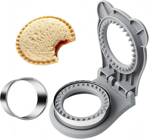 Cortador y sellador de sándwich, para hacer sándwiches sin corteza, ideal para almuerzo escolar y caja de Bento, fácil para niños, cortador de Gris