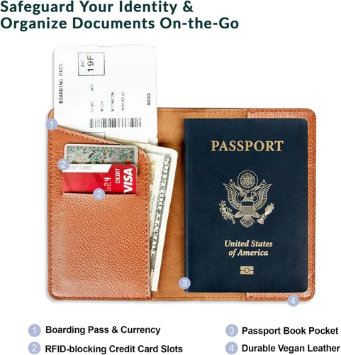 Miniatura 38 de Wanderlust - Soporte para pasaporte de cuero para mujer