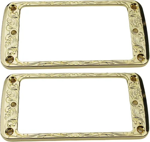 Miniatura 4 de Guyker Cubierta Humbucker plana de metal, juego de anillos de montaje para pastilla, pieza de repuesto de marco de pastillas para cuello de puente