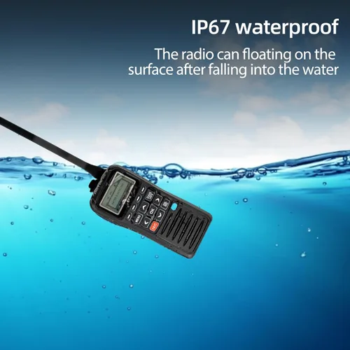 Miniatura 8 de Retevis Radio marina RM40 con GPS, llamada de socorro DSC, alarma de mafia, radio de mano flotante impermeable IP67, alerta meteorológica NOAA