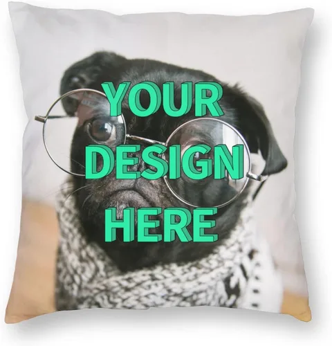Miniatura 11 de Funda de almohada personalizada, diseño de fotos o texto, fundas de cojín impresas de dos lados, almohada personalizada para fotos de mascotas