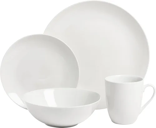 Miniatura 2 de 10 Strawberry Street Juego de vajilla Simply Coupe de 16 piezas, blanco - SM-1600-CP-SW