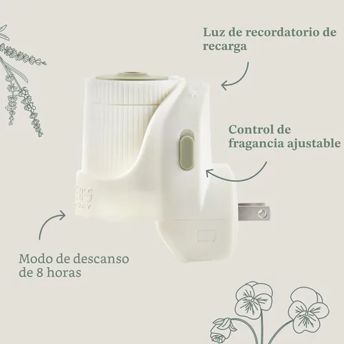 Miniatura 3 de MRS. MEYER'S Clean Day - Difusor de aceite perfumado premium, ambientador de pared enchufable, dispositivo de aroma aromatéutico para el hogar
