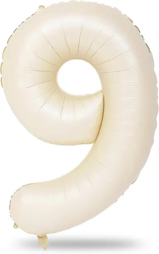 Miniatura 93 de Globo dorado champán con el número 5, globos de aluminio autoinflables grandes de 40 pulgadas del 0 al 9, globo de helio digital 5 dorado claro