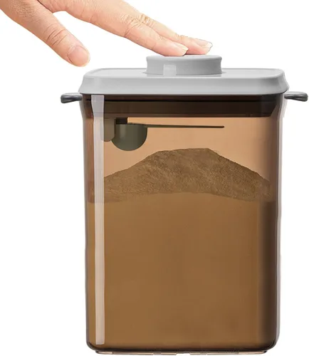 Miniatura 8 de Contenedor de fórmula, 1700 ml/730 g, dispensador hermético de fórmula, contenedor de alimentos práctico de un botón con apertura emergente, 57.5 fl