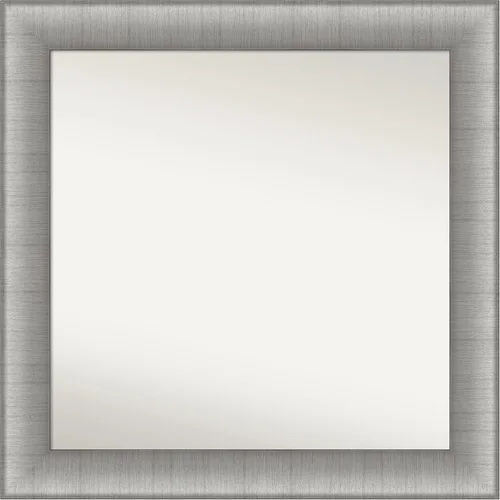 Miniatura 113 de Amanti Art Espejo de baño plateado para sobre fregadero, 28 x 47 pulgadas, espejo rectangular de plata imperial, marco de madera tradicional de gran