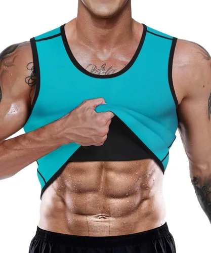Miniatura 8 de NonEcho Entrenador de Cintura de Neopreno para Hombre Chaleco de Sauna Gimnasio Camiseta sin Mangas de Sudor Caliente Camiseta de Entrenamiento Faja