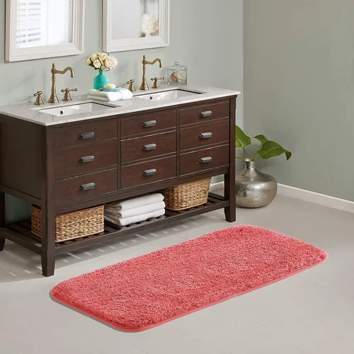 Miniatura 50 de Suchtale - Alfombra de baño antideslizante, tapete de baño de microfibra suave, absorbente de agua, peluda, lavable a máquina, para regadera, 16 x