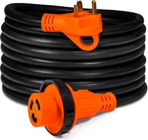 Miniatura 17 de True Mods Cable de Extensión de Alimentación de Costa de 50 pies, 125 V, 30 amperios para caravana [NEMA TT-30P TT-30R] [luz LED] [ETL] 30A calibre