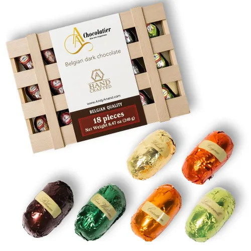 Miniatura 9 de ANDY ANAND CHOCOLATIER Botellas de chocolate negro europeo rellenas con 18 licor de estante superior, paquete de 1