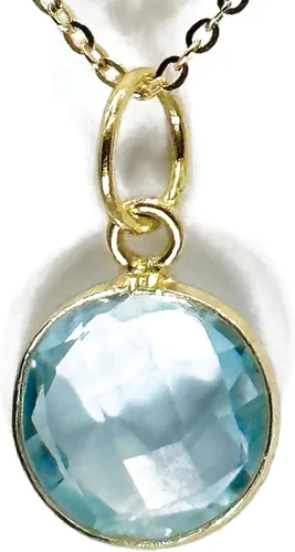 Miniatura 17 de Collar con colgante redondo, piedras preciosas naturales, labradorita, piedra lunar arcoíris, cristal, cuarzo rosa, amatista, citrino, plata de ley