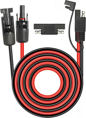 Miniatura 18 de 2 piezas de 1 pie de cable adaptador de panel solar a SAE - Cable de extensión de conector SAE 10AWG para kit de cargador de batería de panel solar