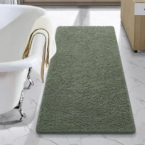 Miniatura 51 de LOCHAS Alfombra de Baño de Lujo Lanuda Tapete de Baño 24 x 17 Pulgadas, Alfombras de Baño Lavables Antideslizantes para Baño y Ducha, Alfombras