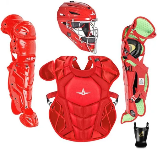 Miniatura 33 de All-Star Eje S7 de 9 a 16 años – Kit de equipo de captura de béisbol (incluye casco, protector de pecho, protectores de piernas), cumple con NOCSAE