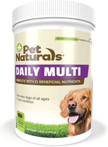 Pet Naturals Multivitamínico diario para perros, sabor vegetal, 150 masticables - Deliciosos masticables con aminoácidos y antioxidantes - Apoya la