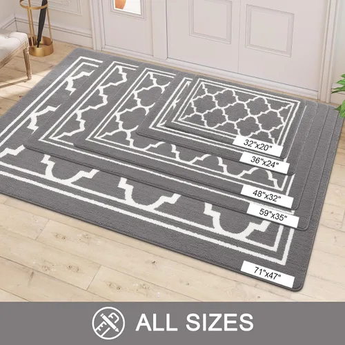 Miniatura 7 de Buganda Alfombra para Puerta Interior, Resistente a la Suciedad y Absorbente, Antideslizante, Alfombras de Perfil Bajo para Entrada Interior, Puerta