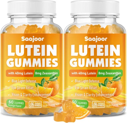 Miniatura 8 de Gomitas de luteína y zeaxantina, suplemento vitamínico para ojos con 40 mg de luteína y 8 mg de zeaxantina para apoyar la salud macular, la visión