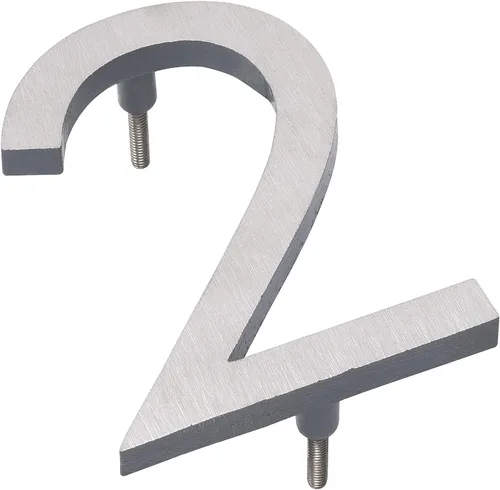 Miniatura 7 de Montague Metal Products MHN-04-3-F-GY2 Número de casa flotante, 4 pulgadas x 3 pulgadas x 0.31 pulgadas, gris