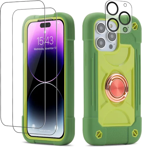 Miniatura 69 de Funda para iPhone Se3/iPhone Se2, iPhone 6/6S, iPhone 7/iPhone 8 de 4.7 pulgadas con soporte de anillo, con 2 protectores de pantalla resistentes