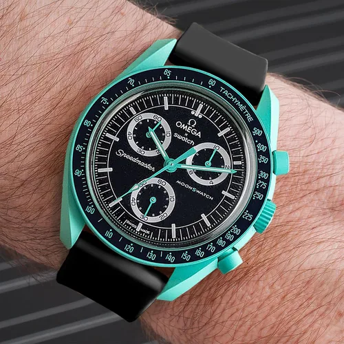 Miniatura 3 de Correa de reloj para Omega X Swatch Moonswatch Correa de reloj Speedmaster 20MM de liberación rápida de goma de repuesto