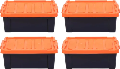 Miniatura 9 de IRIS USA - Contenedores de almacenamiento con cerradura de 20 galones con tapas, 2 unidades - Fabricados en EE. UU., resistentes, apilables