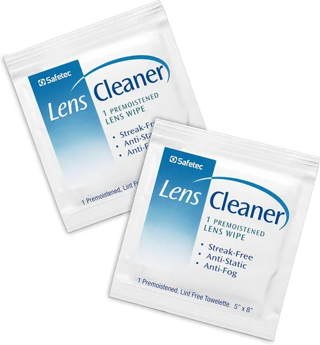 Miniatura 4 de Safetec Toallitas de limpieza para lentes y anteojos, toallitas prehumedecidas (paquete de 2 cajas de 100 unidades, 200 paños de limpieza)
