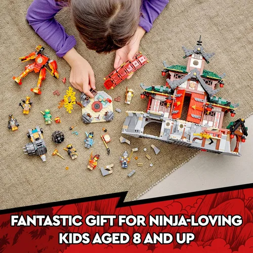 Miniatura 6 de LEGO NINJAGO Ninja Dojo Temple Masters of Spinjitzu Set 71767, kit de construcción de juguete Ninja con 8 minifiguras y figura de serpiente