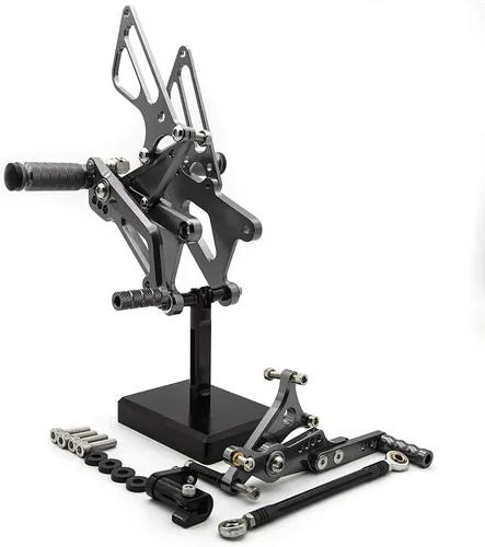 Miniatura 5 de CNC DAYTONA 675 - Juego de clavijas traseras ajustables para motocicleta, pedal de cambio de freno compatible con DAYTONA Street Triple 675 Negro
