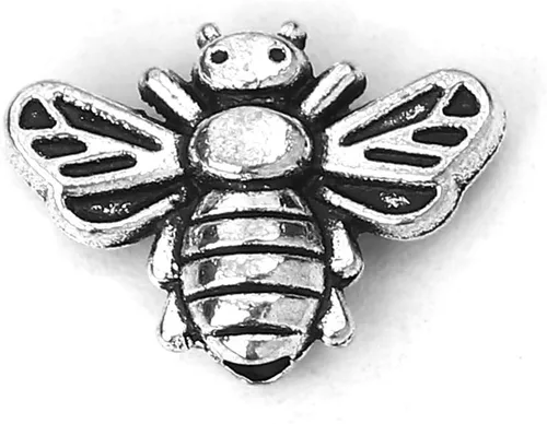 Miniatura 4 de JGFinds Bee Charms - Cuentas espaciadoras – Paquete de 95 unidades, agujero de 0.051 in, llavero para manualidades, dijes para frascos y adornos