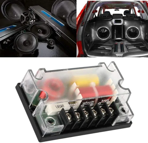 Miniatura 3 de Divisor de frecuencia de altavoz de coche, divisor de frecuencia de audio de 2 vías para automóvil, filtro de sonido, accesorios para automóviles