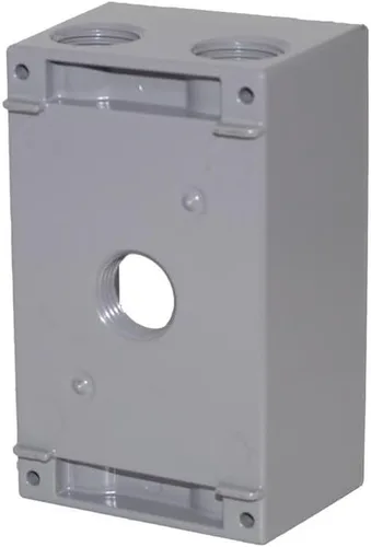 Miniatura 5 de Sigma Engineered Solutions 14251-5 1/2-Inch 5 Hole 1-Gang Caja resistente a la intemperie, gris