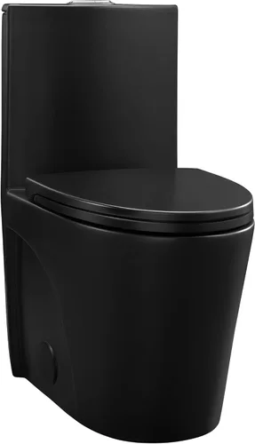 Swiss Madison Well Made Forever St. Tropez SM-1T254MB Inodoro de una pieza, 26.6 x 15 x 31 pulgadas, color negro mate