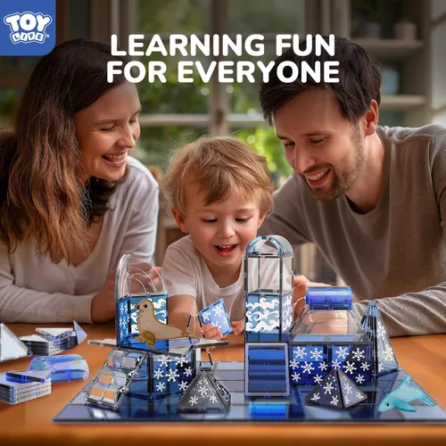 Miniatura 5 de TOY Life Azulejos Magnéticos para Niños de 4-8 Años, Juguetes Magnéticos para Niños Pequeños de 3+, Juguete de Construcción con Azulejos Magnéticos