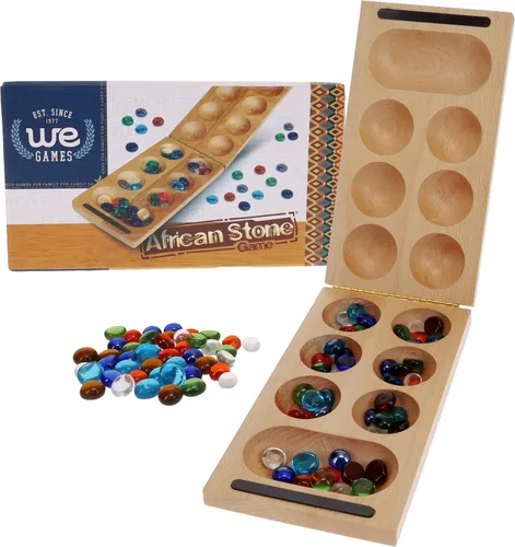 WE Games Juego de mesa plegable de madera maciza Mancala - 18 pulgadas, juegos divertidos para la noche de juegos familiares, juegos familiares,