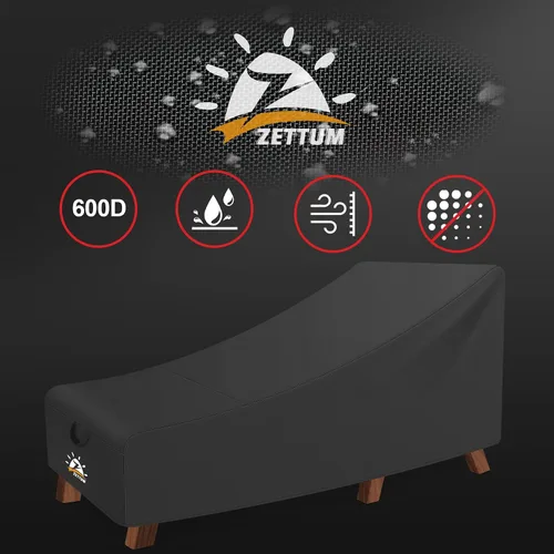 Miniatura 5 de Zettum Funda para silla de salón al aire libre, impermeable, 600D, resistente a la decoloración, fundas de asiento al aire libre para silla
