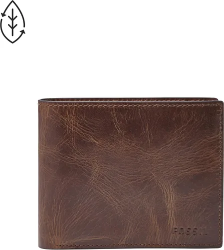 Miniatura 4 de Fossil Mens Derrick Leather RFID-Blocking Large Bifold with Coin Pocket Wallet