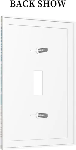 Miniatura 737 de Placa Decorativa de Pared de Granja Rústica con Cuerno de Madera para Puerta de Granero 1 Banda Duplex Cubiertas de Toma Eléctrica Soltera