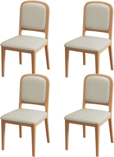 Miniatura 39 de Solid Wood Dining Room Chairs Minimalist,Kitchen Chairs with Soft Padded Back,Living Room Chair for Office Reading,Wood Frame,Armless Vanity