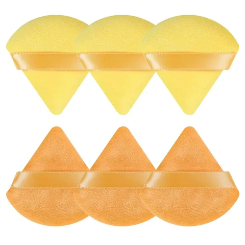 Miniatura 11 de 6 Piezas Borla de Polvo Triangular Esponja de Maquillaje Suave Borla de Maquillaje para Polvo Facial Base Cosmética Esponja Herramienta