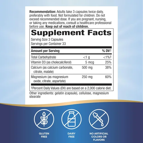 Miniatura 2 de Nature's Way Complejo mineral de calcio, magnesio y zinc, apoya la salud ósea y la función muscular*, apoyo inmunológico*, 765 mg por porción de 3