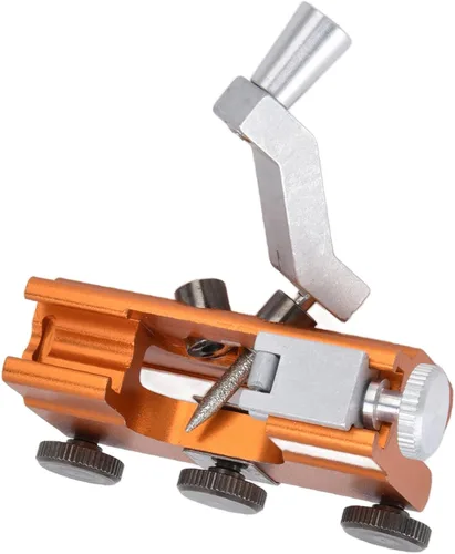 Miniatura 6 de Plantilla de afilado de motosierra, sacapuntas de cadena de manivela portátil, afilado rápido para todo tipo de motosierras y sierras eléctricas