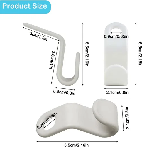 Miniatura 4 de DG HOME & MORE 40 perchas de plástico para colgar ropa con ganchos para colgar, color blanco